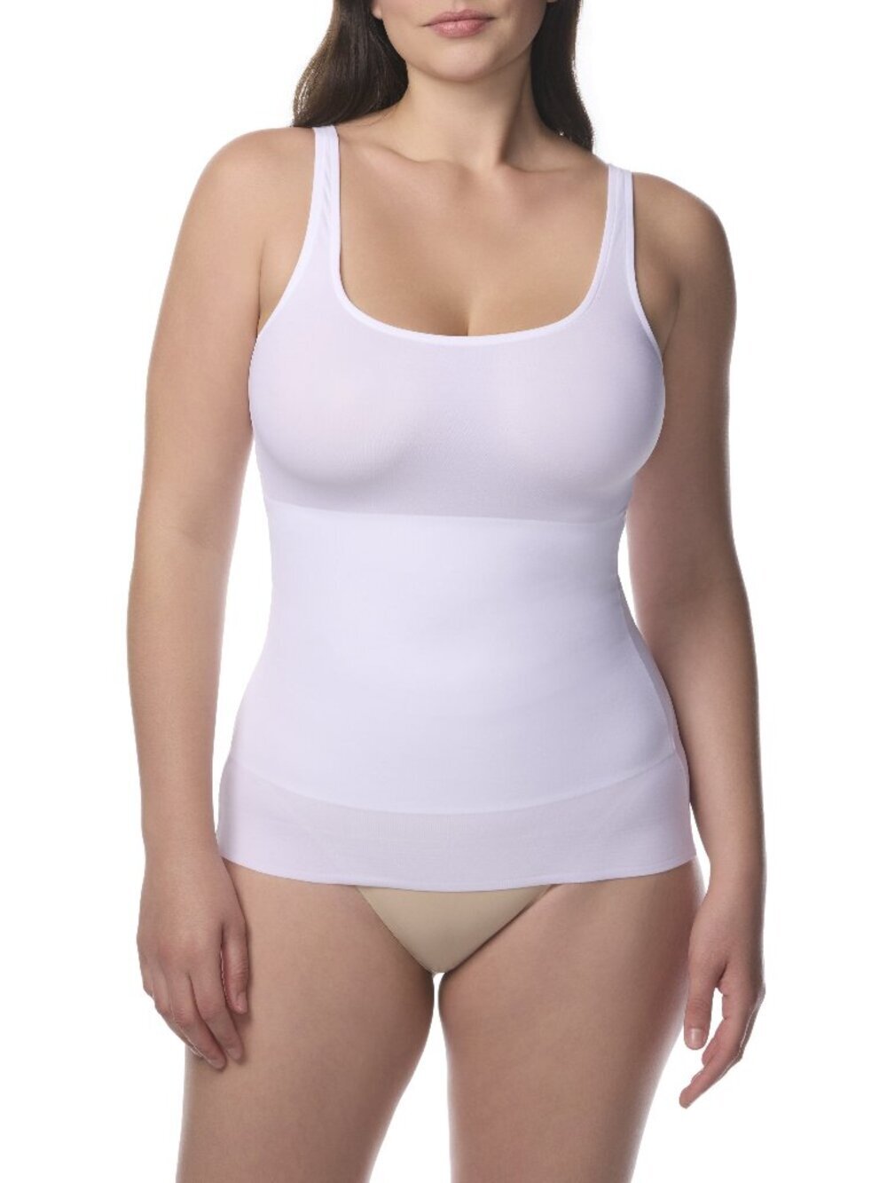 Cupid Intimates No Side Show® Waist Shaping Tank - White